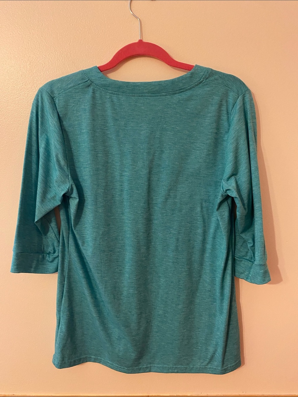Turquoise Button Henley Size Medium - Picture 5 of 5